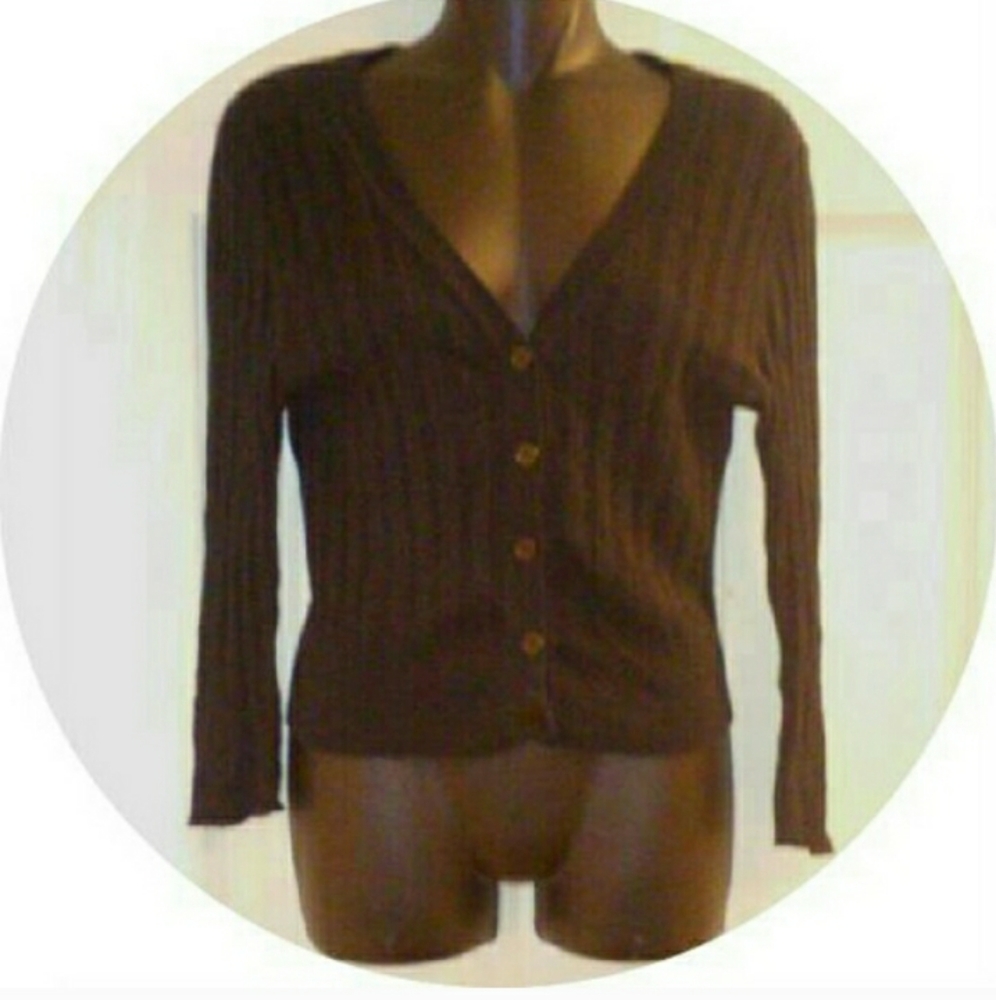 Say what? Black cardigan size medium